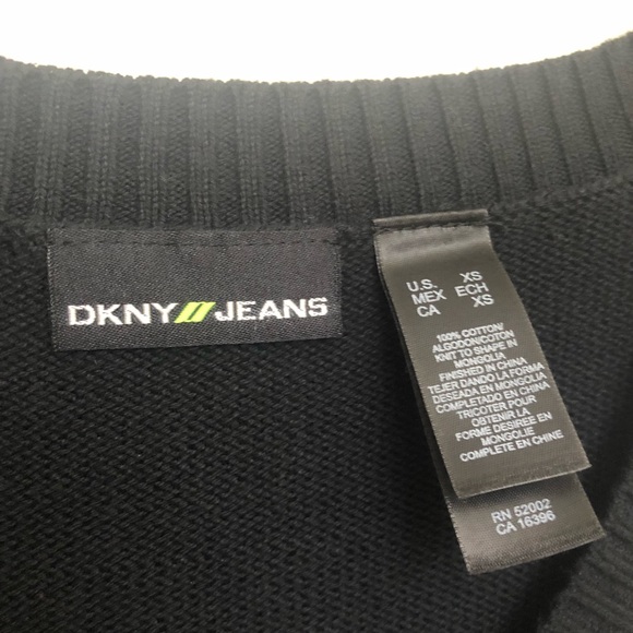DKNY JEANS Womens XS V-Neck Argyle Preppy Sweater Long Sleeve Pullover NWOT - Picture 15 of 16